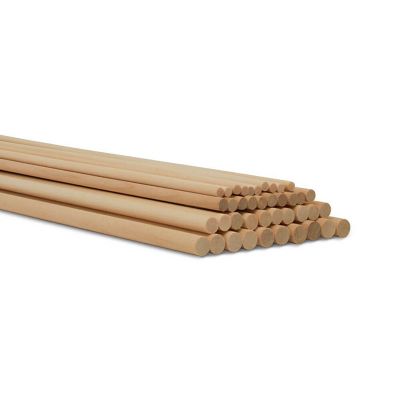Woodpeckers Crafts, DIY Unfinished Wood 12" Assorted Diameters Dowel Rods, Pack of 160 Image 1
