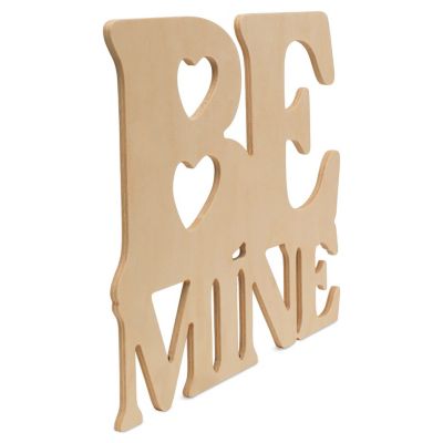 Woodpeckers Crafts, DIY Unfinished Wood 12" Be Mine Cutout, Pack of 12 Image 1