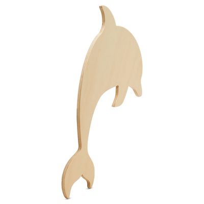 Woodpeckers Crafts, DIY Unfinished Wood 12" Dolphin Cutouts, Pack of 3 Image 1