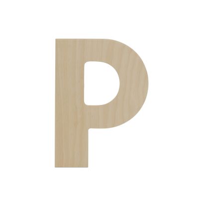 Woodpeckers Crafts, DIY Unfinished Wood 12" Letter P, Pack of 5 Image 1