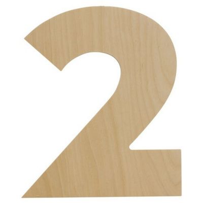 Woodpeckers Crafts, DIY Unfinished Wood 12" Number 2, Pack of 3 Image 1
