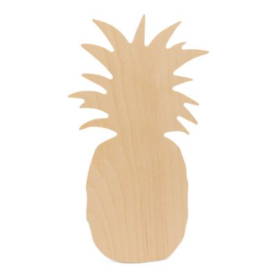 Woodpeckers Crafts, DIY Unfinished Wood 13-1/2" Pineapple Cutout, Pack of 5 Image 1