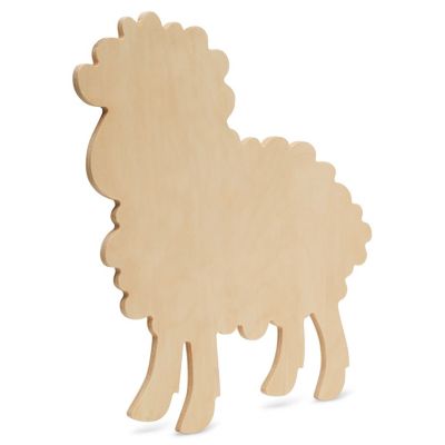 Woodpeckers Crafts, DIY Unfinished Wood 16" Lamb Cutout, Pack of 3 Image 1