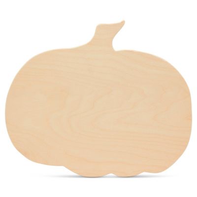 Woodpeckers Crafts, DIY Unfinished Wood 16" Pumpkin Cutout, Pack of 2 Image 1