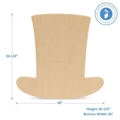Woodpeckers Crafts, DIY Unfinished Wood 16" Uncle Sam Hat Cutouts, Pack of 2 Image 2