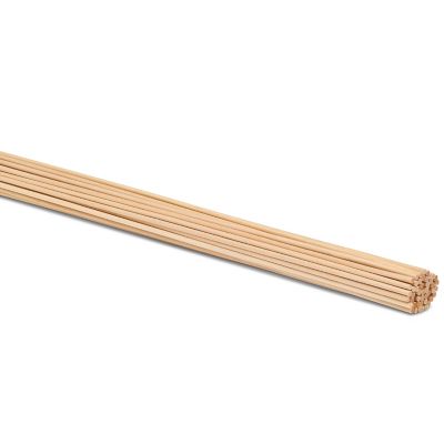 Woodpeckers Crafts, DIY Unfinished Wood 18" x 1/8" Dowel Rods, Pack of 50 Image 1