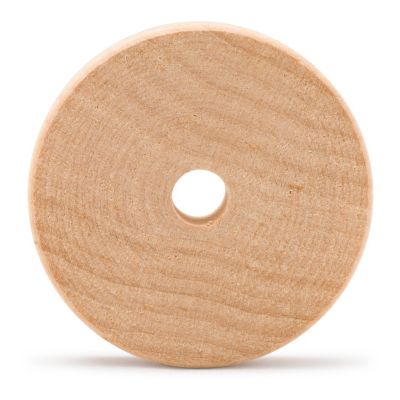 Woodpeckers Crafts, DIY Unfinished Wood 2-1/2" Slab Wheels Pack of 4 Image 1