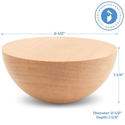 Woodpeckers Crafts, DIY Unfinished Wood 2-1/2" Split Ball, Pack of 12 Image 3