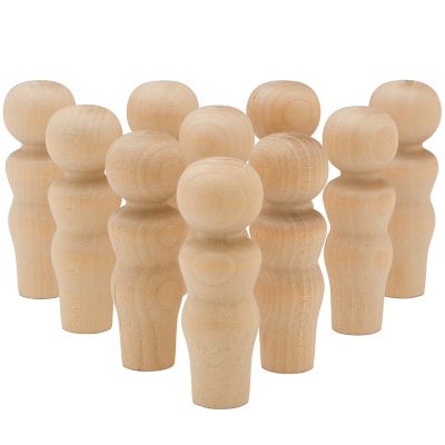 Woodpeckers Crafts, DIY Unfinished Wood 2-1/4" Figured Woman Peg Dolls, Pack of 50 Image 1