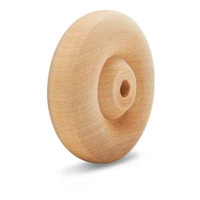 Woodpeckers Crafts, DIY Unfinished Wood 2", 1/4" Hole Classic Wheels Pack of 12 Image 2