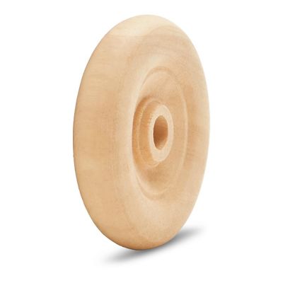 Woodpeckers Crafts, DIY Unfinished Wood 2-3/4" Classic Wheels Pack of 4 Image 2