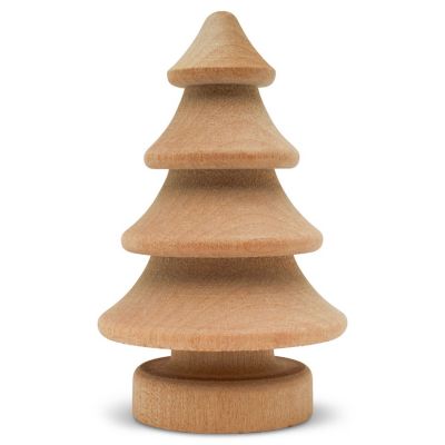 Woodpeckers Crafts, DIY Unfinished Wood 2-3/4" Pine Tree, Pack of 25 Image 1