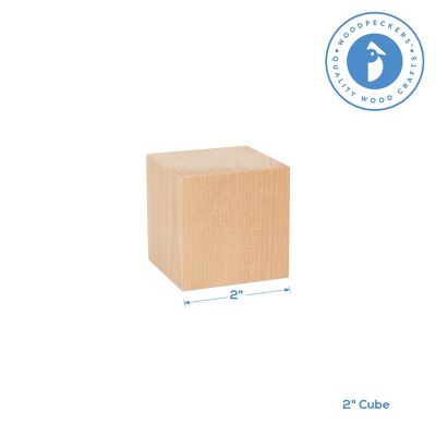 Woodpeckers Crafts, DIY Unfinished Wood 2" Cube, Pack of 24 Image 3