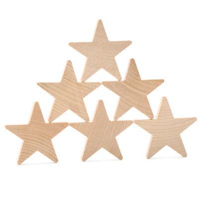 Woodpeckers Crafts, DIY Unfinished Wood 2" Star, Pack of 50 Image 1