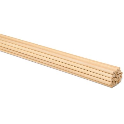 Woodpeckers Crafts, DIY Unfinished Wood 24" x 3/8" Dowel Rods, Pack of 25 Image 1