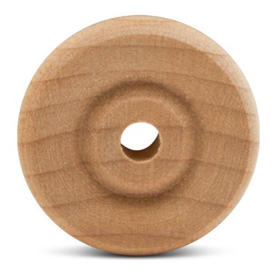 Woodpeckers Crafts, DIY Unfinished Wood 3/4", 1/8" Hole Classic Wheels Pack of 50 Image 1