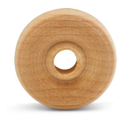 Woodpeckers Crafts, DIY Unfinished Wood 3/4", 3/16" Hole Classic Wheels Pack of 50 Image 1