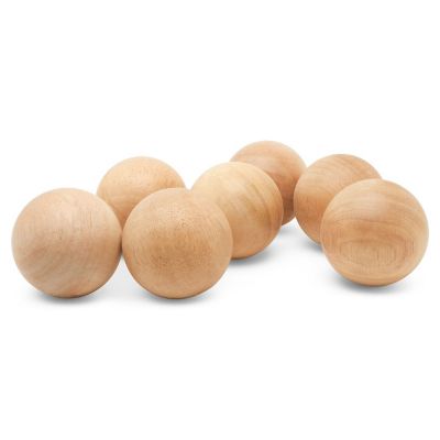 Woodpeckers Crafts, DIY Unfinished Wood 3" Ball, Pack of 5 Image 1