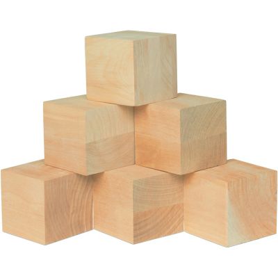 Woodpeckers Crafts, DIY Unfinished Wood 3" Cube, Pack of 10 Image 1