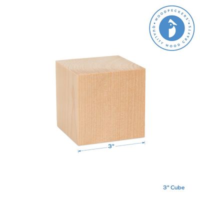 Woodpeckers Crafts, DIY Unfinished Wood 3" Cube, Pack of 10 Image 2