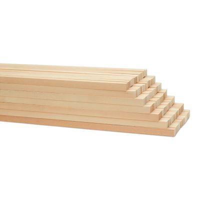 Woodpeckers Crafts, DIY Unfinished Wood 48" x 1/2" Square Dowel, Pack of 25 Image 1
