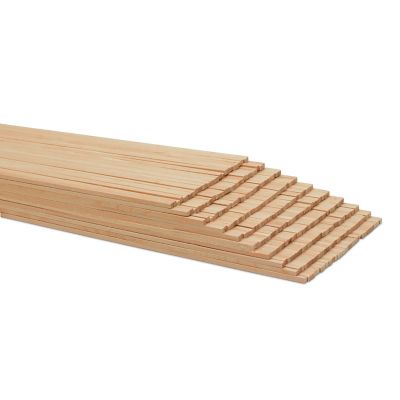 Woodpeckers Crafts, DIY Unfinished Wood 48" x 1/8" Square Dowel, Pack of 50 Image 1