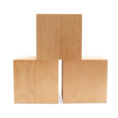Woodpeckers Crafts, DIY Unfinished Wood 5" Cube, Pack of 2 Image 1