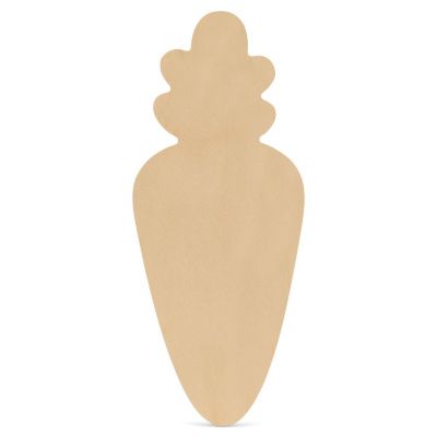 Woodpeckers Crafts, DIY Unfinished Wood 6" Carrot Cutout Pack of 12 Image 1