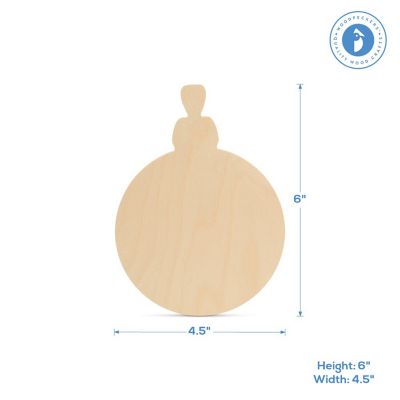 Woodpeckers Crafts, DIY Unfinished Wood 6" Christmas Ornament Cutout, Pack of 12 Image 2
