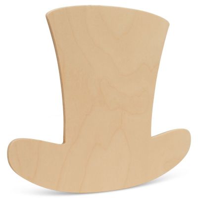 Woodpeckers Crafts, DIY Unfinished Wood 6" Leprechaun Hat Cutout, Pack of 12 Image 1