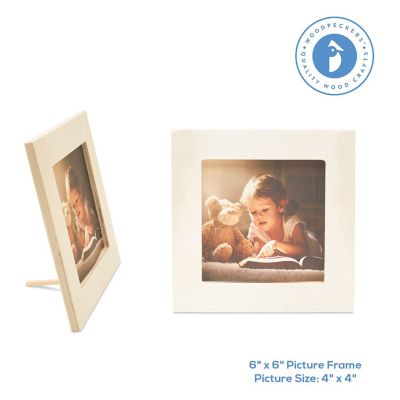 Woodpeckers Crafts, DIY Unfinished Wood 6" x 6" Photo Frame Pack of 10 Image 3