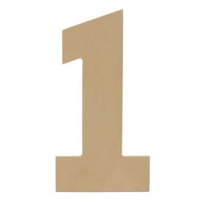Woodpeckers Crafts, DIY Unfinished Wood 8" Number 1, Pack of 5 Image 1