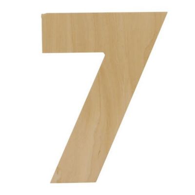 Woodpeckers Crafts, DIY Unfinished Wood 8" Number 7, Pack of 3 Image 1
