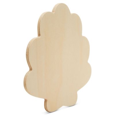 Woodpeckers Crafts, DIY Unfinished Wood 8" SeaShell Cutouts, Pack of 5 Image 1