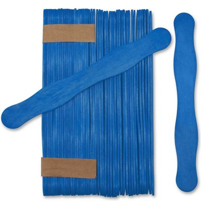 Woodpeckers Crafts, DIY Unfinished Wood Blue Fan Handles, Pack of 100 Image 1