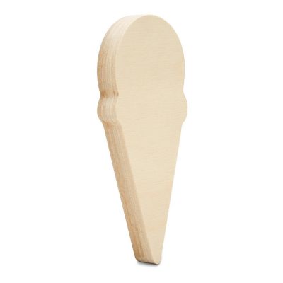 Woodpeckers Crafts, DIY Unfinished Wood  Ice Cream Chunky Cutout Pack of 2 Image 1