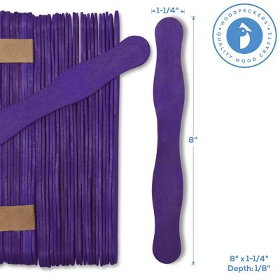 Woodpeckers Crafts, DIY Unfinished Wood Purple Fan Handles, Pack of 200 Image 3