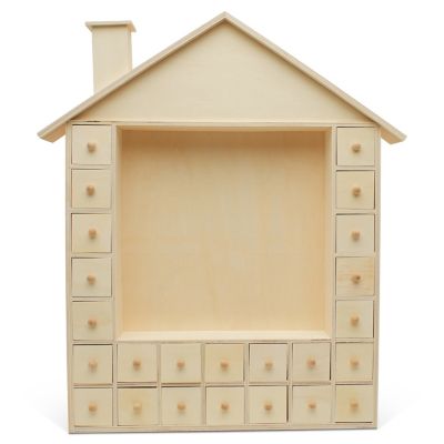 Woodpeckers Crafts, DIY Unfinished Wood  Scene House Advent Calendar Image 1