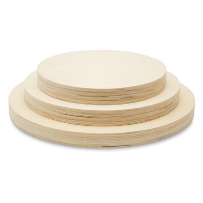 Woodpeckers Crafts, DIY Unfinished Wood Set of 3 Round Cradled Frames Pack of 3 Image 1