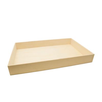 Woodpeckers Crafts, DIY Unfinished Wood Set of 6 Rectangular Trays with No Handles, Pack of 2 Image 2