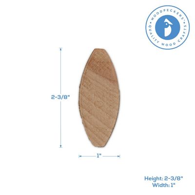 Woodpeckers Crafts, DIY Unfinished Wood Size 20 Joiner Biscuit, Pack of 250 Image 1