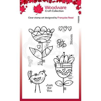 Woodware Craft Collection Woodware Clear Singles Blooming 4 in x 6 in Stamp Image 1