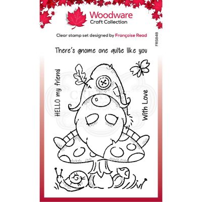 Woodware Craft Collection Woodware Clear Singles Forest Gnome 4 in x 6 in Stamp Image 1