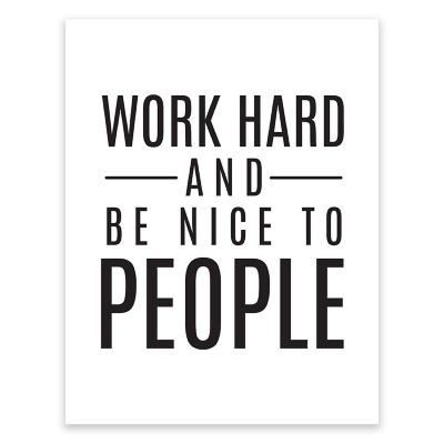 Work Hard Be Nice Formal 1Pk 8.5x11in Image 1