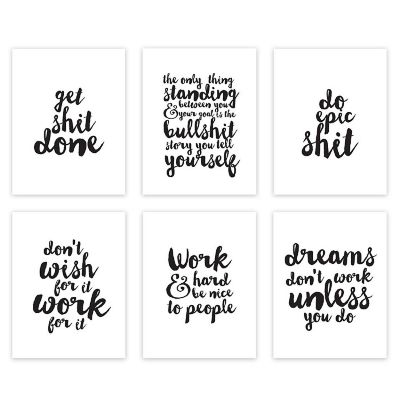 Work Hard Be Nice Quotes 6Pk 8.5x11in Image 1