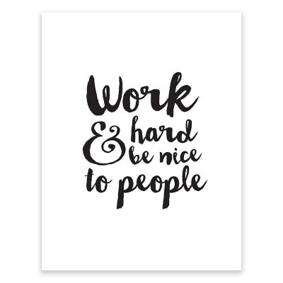 Work Hard Be Nice Wall Art 1Pk 8.5x11in Image 1