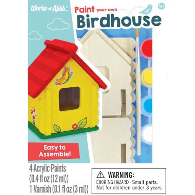 Works of Ahhh... Birdhouse Wood Paint Kit for Kids and Families Image 1