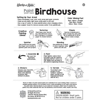Works of Ahhh... Birdhouse Wood Paint Kit for Kids and Families Image 3