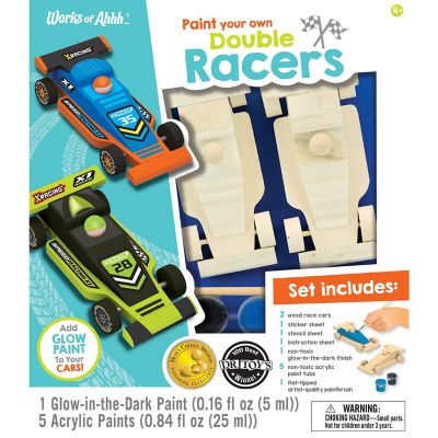 Works of Ahhh... Double Racers Wood Craft Paint Set for kids Image 1