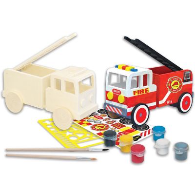 Works of Ahhh... Firetruck Wood Paint Set for Kids and Families Image 2